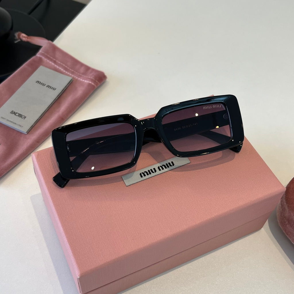 Miu Miu Square Black Lens Sunglasses for Men & Women - 449740 - detail image 11
