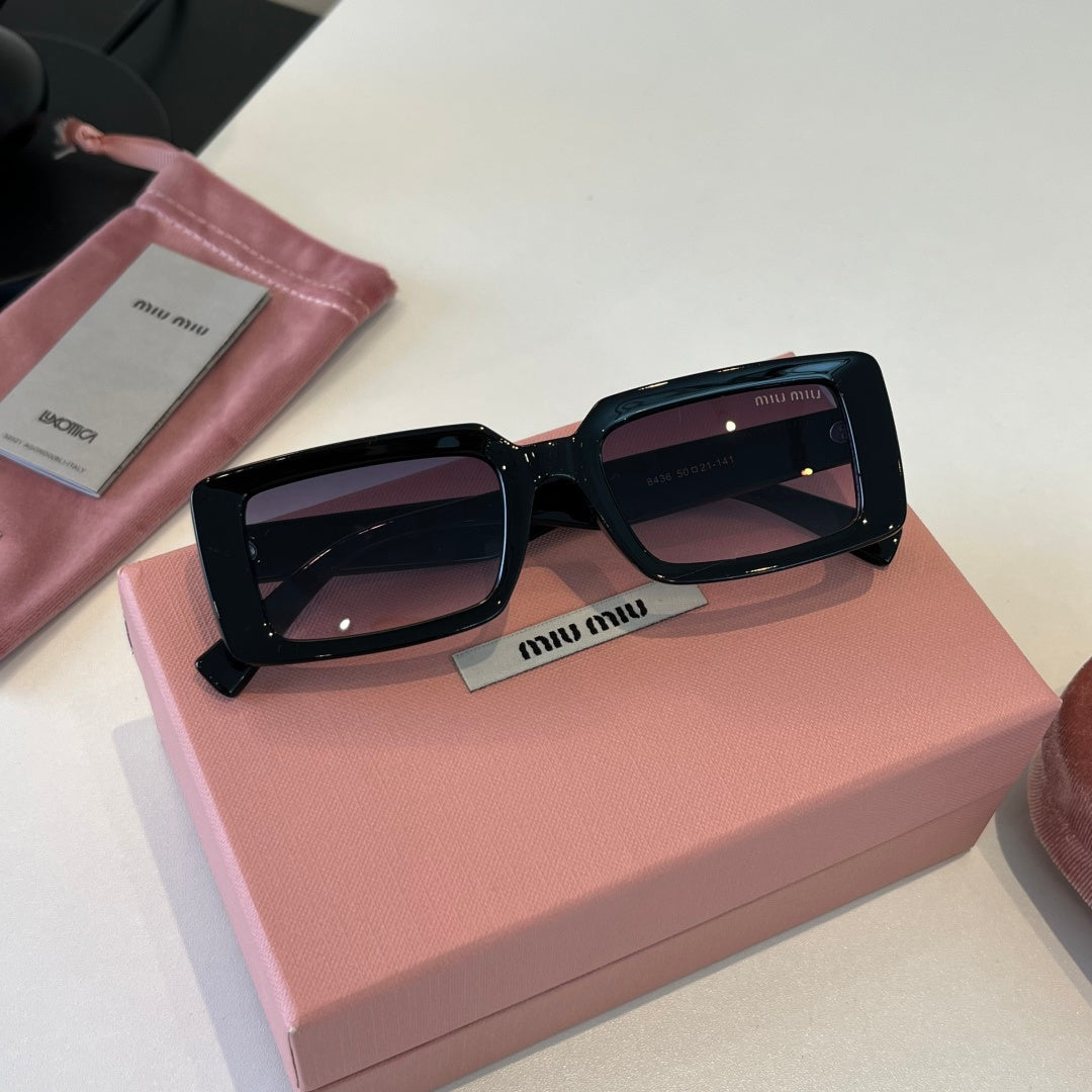 Miu Miu Square Black Lens Sunglasses for Men & Women - 449740 - detail image 11