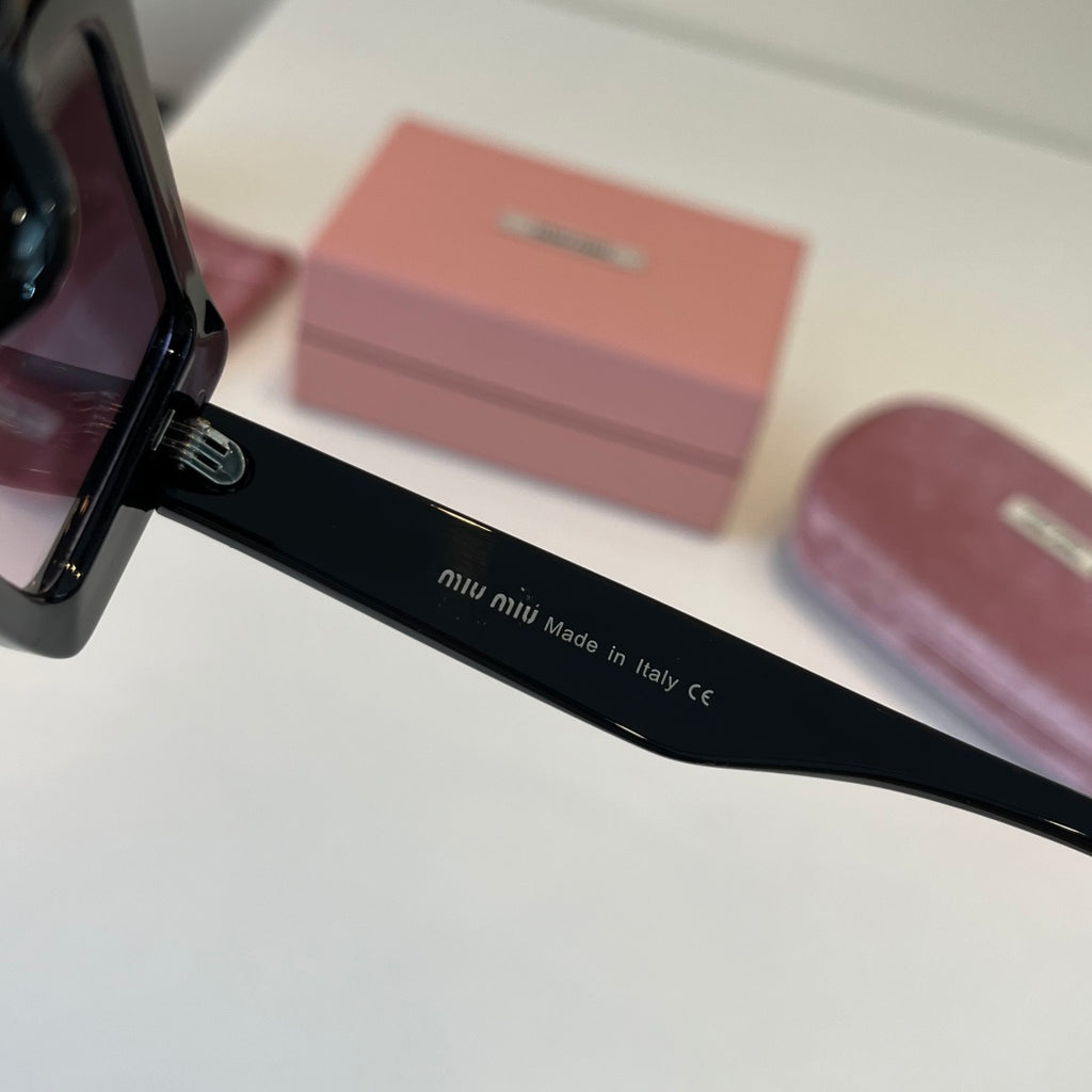 Miu Miu Square Black Lens Sunglasses for Men & Women - 449740 - detail image 5