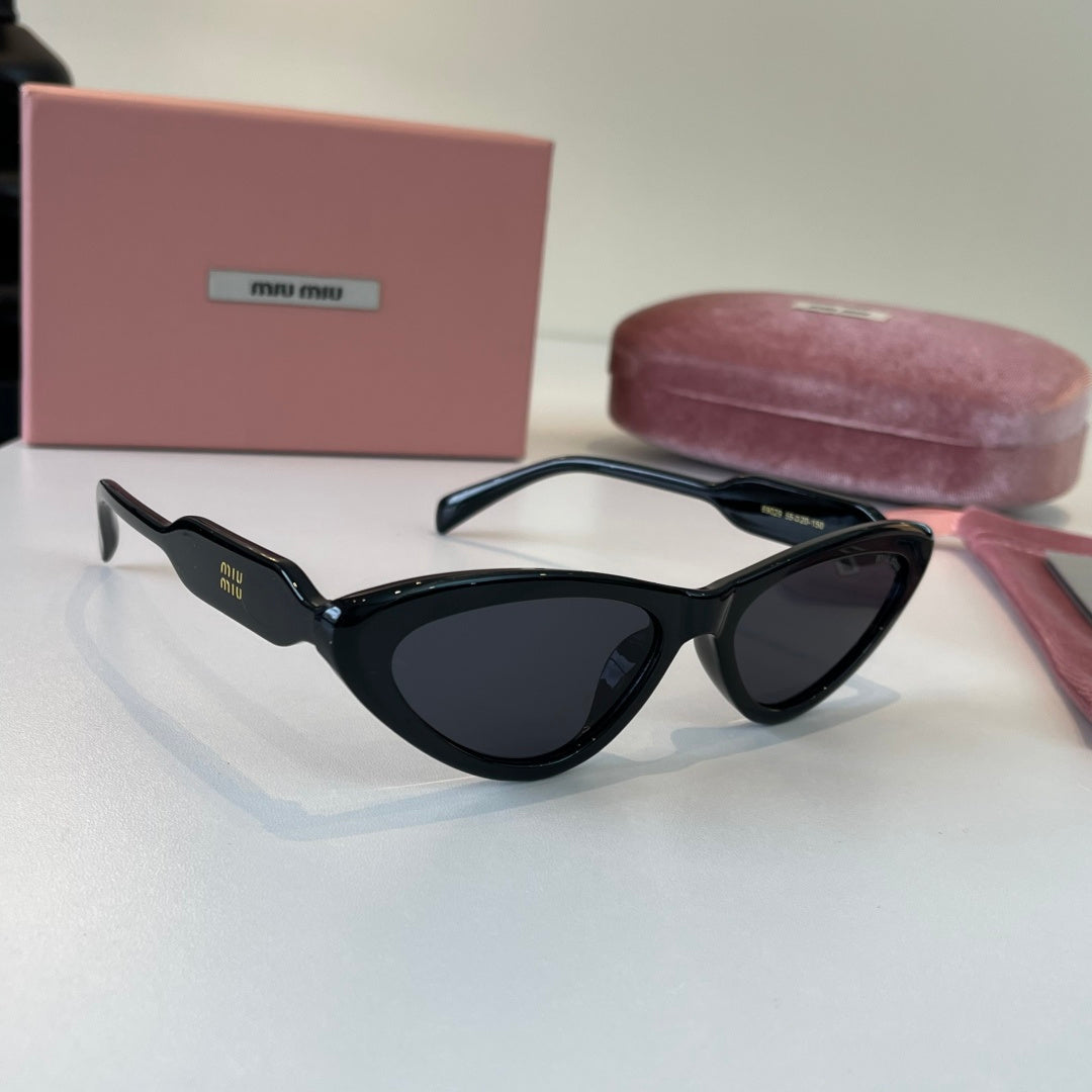 Miu Miu Cat-Eye Black Lens Sunglasses for Men & Women - 487580