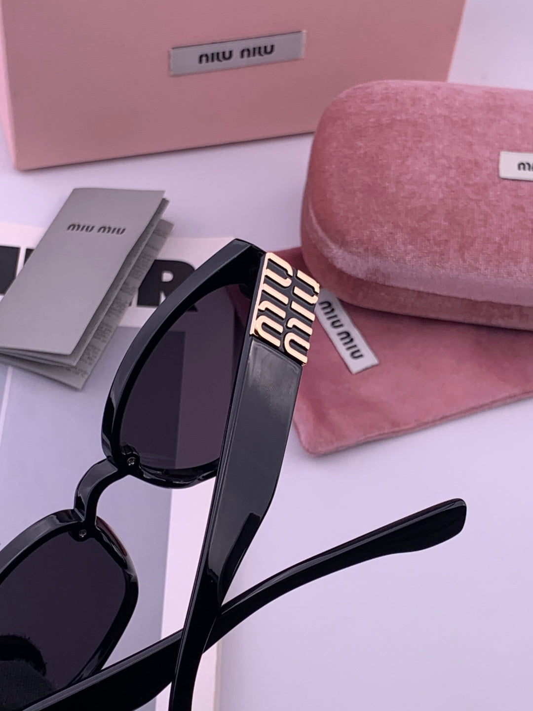 Miu Miu M7350 Fashion Black Lens Sunglasses for Men & Women - 466165 - detail image 5