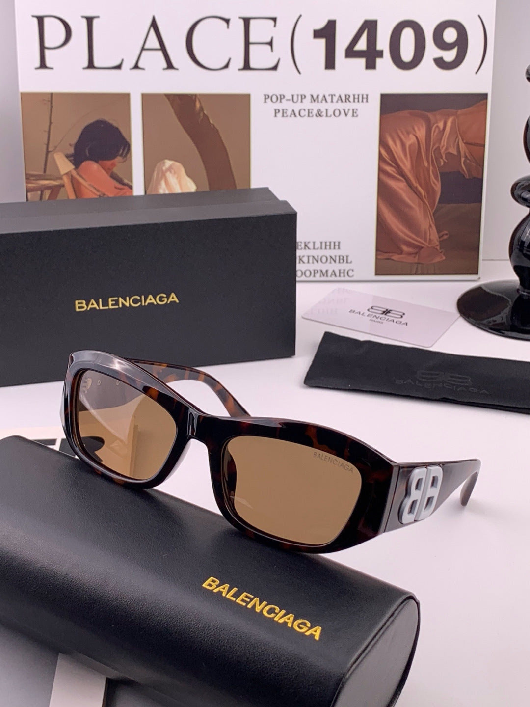 Balenciaga BL1992 Polarized Metal Fashion Pink Lens Sunglasses for Me - 466025 - detail image 5
