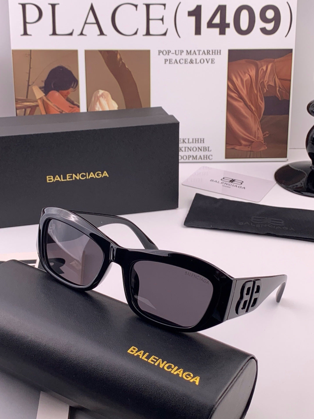 Balenciaga BL1992 Polarized Metal Fashion Pink Lens Sunglasses for Me - 466025 - detail image 6