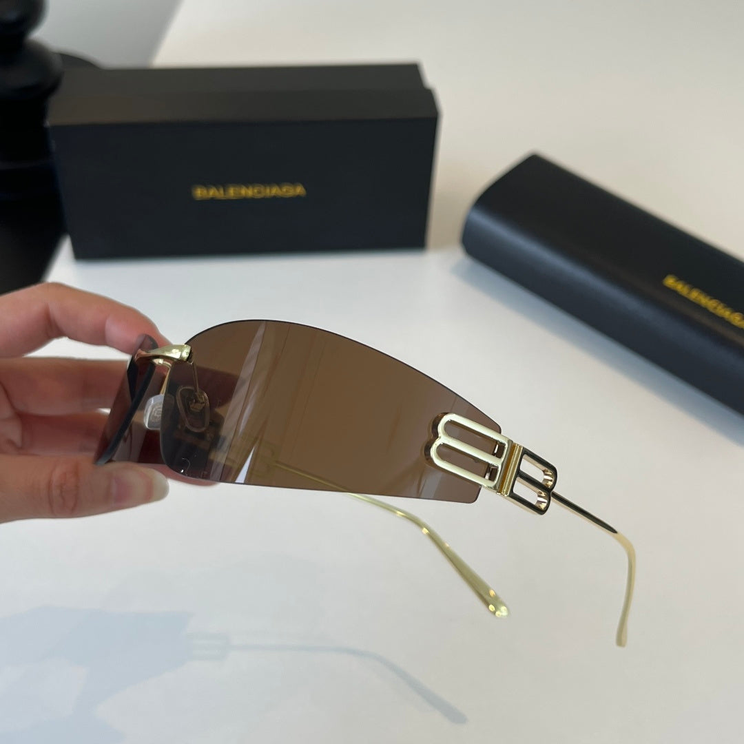 Balenciaga Rectangular Brown Lens Sunglasses for Men & Women - 466017 - detail image 6