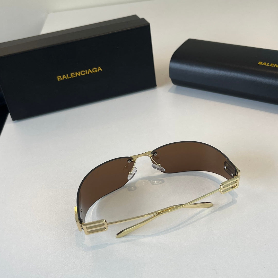 Balenciaga Rectangular Brown Lens Sunglasses for Men & Women - 487537 - detail image 4