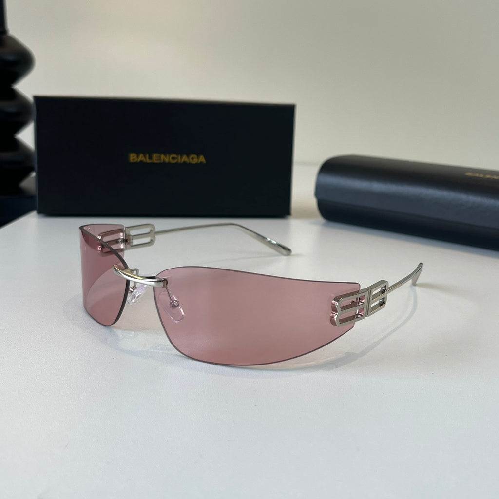 Balenciaga Rectangular Silver Lens Sunglasses for Men & Women - 466023 - detail image 3
