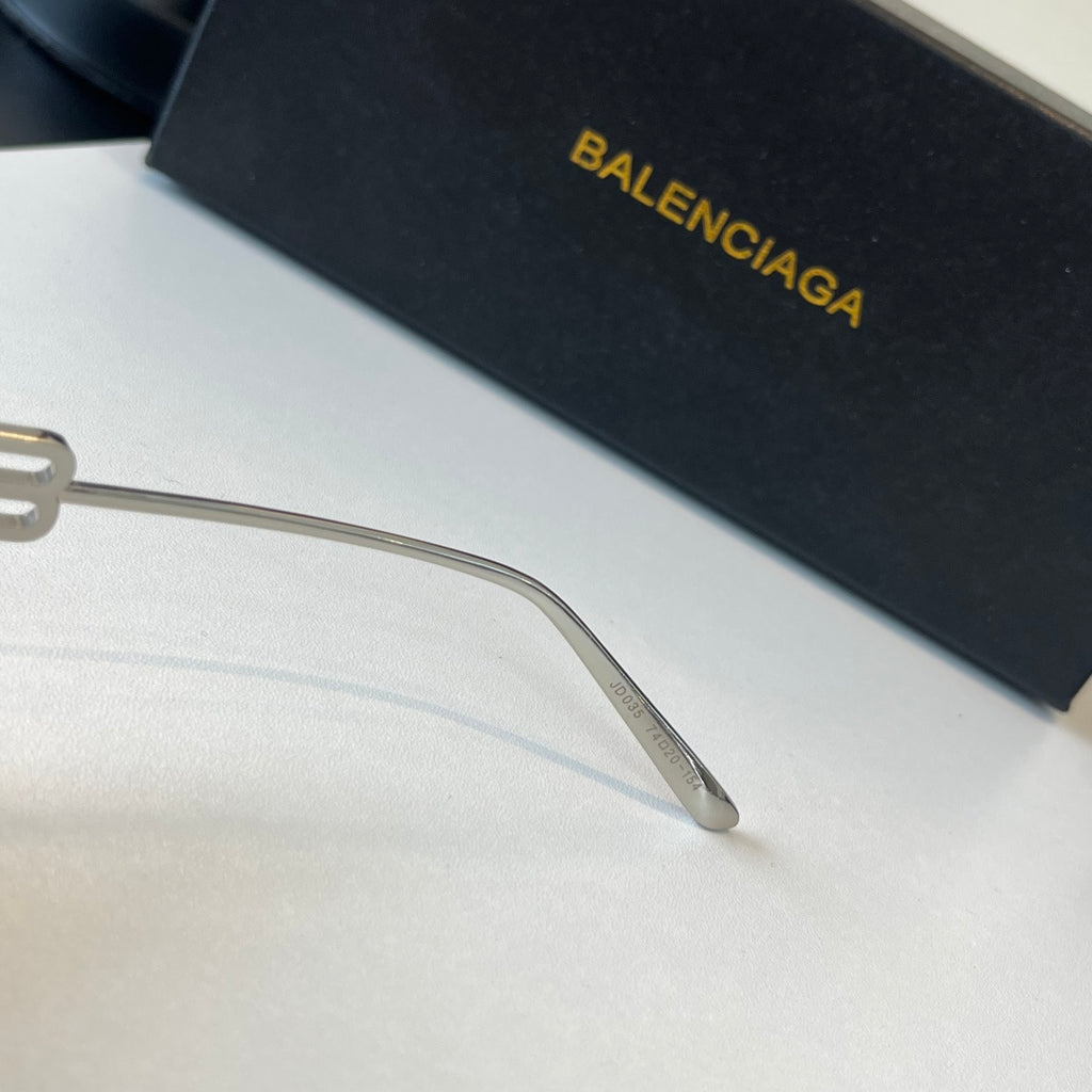 Balenciaga Rectangular Silver Lens Sunglasses for Men & Women - 466024 - detail image 9