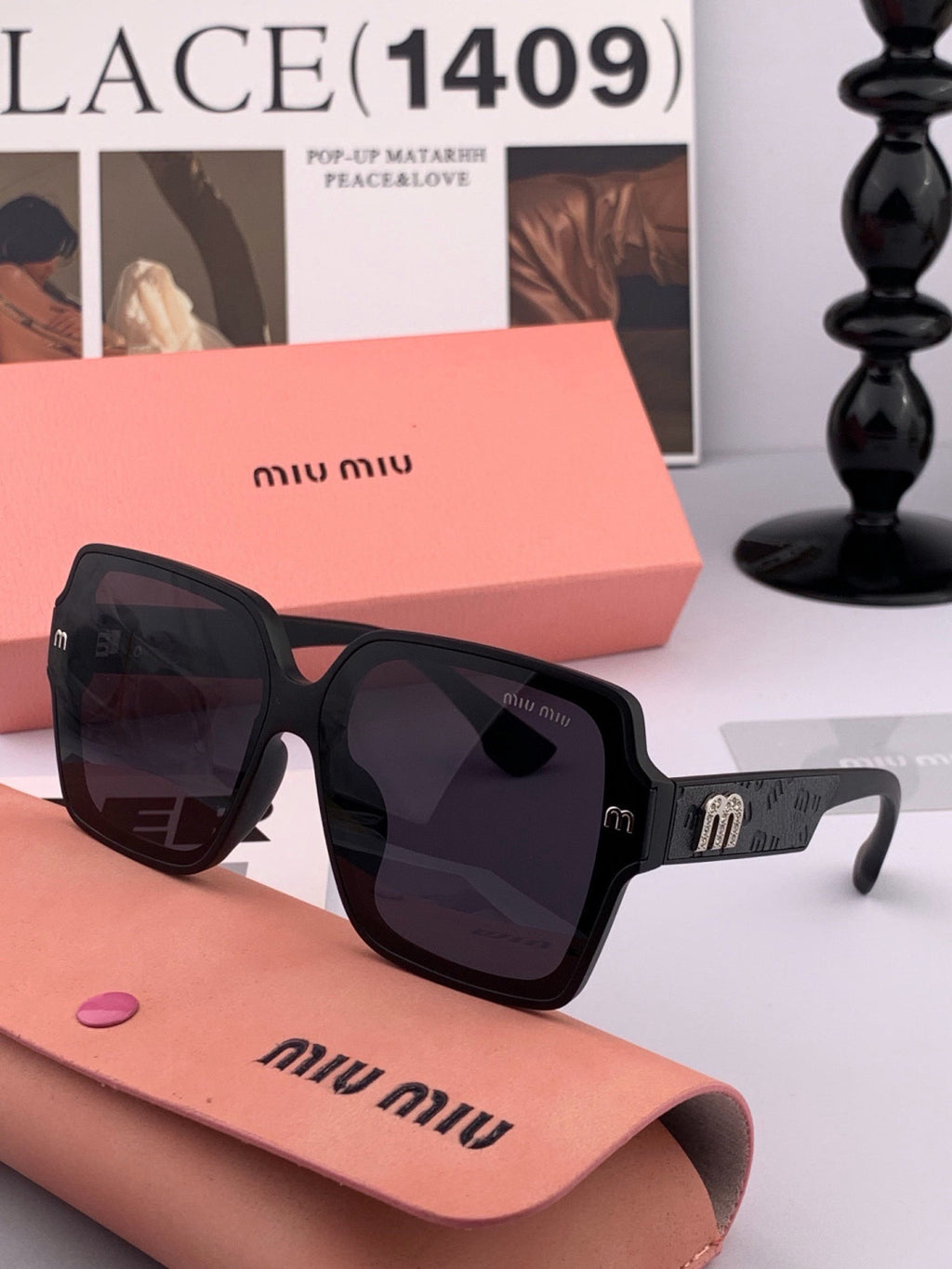Miu Miu M9304 Fashion Pink Lens Sunglasses for Men & Women - detail image 5