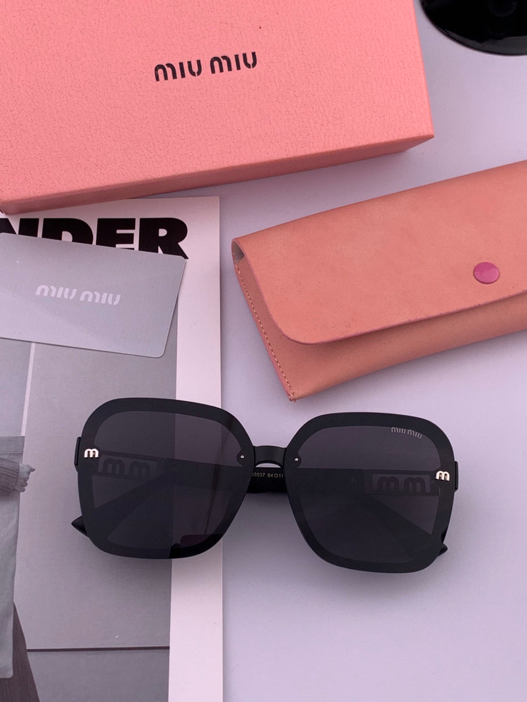 Miu Miu M4304 Fashion Gold Lens Sunglasses for Men & Women - detail image 2
