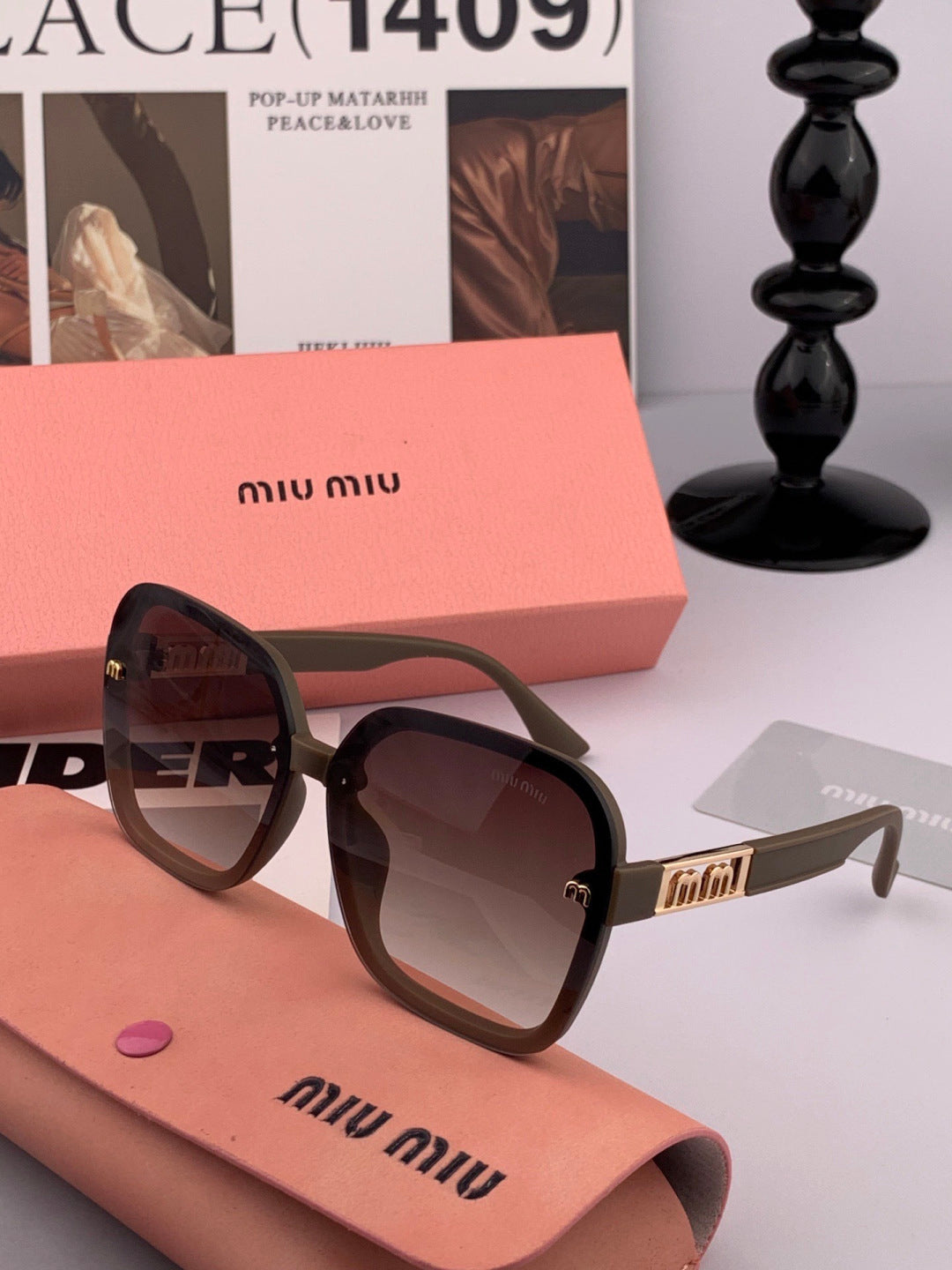 Miu Miu M4304 Fashion Gold Lens Sunglasses for Men & Women - detail image 3