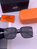 Hermès H7993 Square Black Lens Sunglasses for Men & Women
