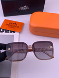Hermès H7993 Square Gold Lens Sunglasses for Men & Women