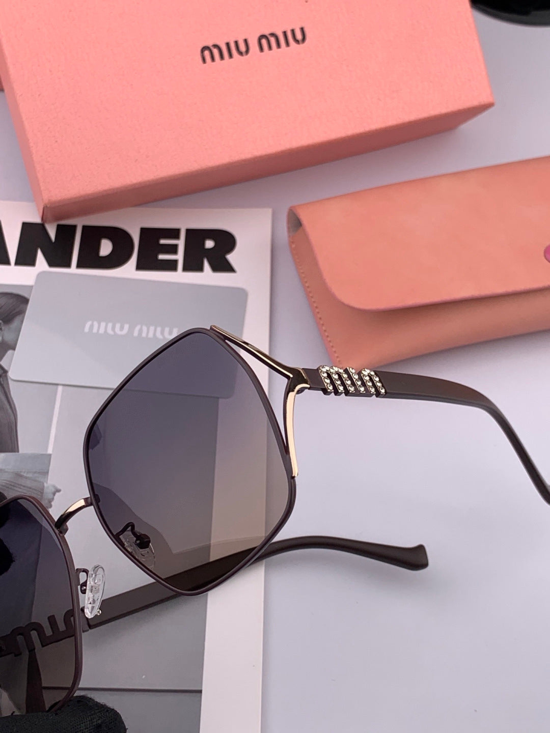 Miu Miu M1321 Fashion Red Lens Sunglasses for Men & Women - detail image 6