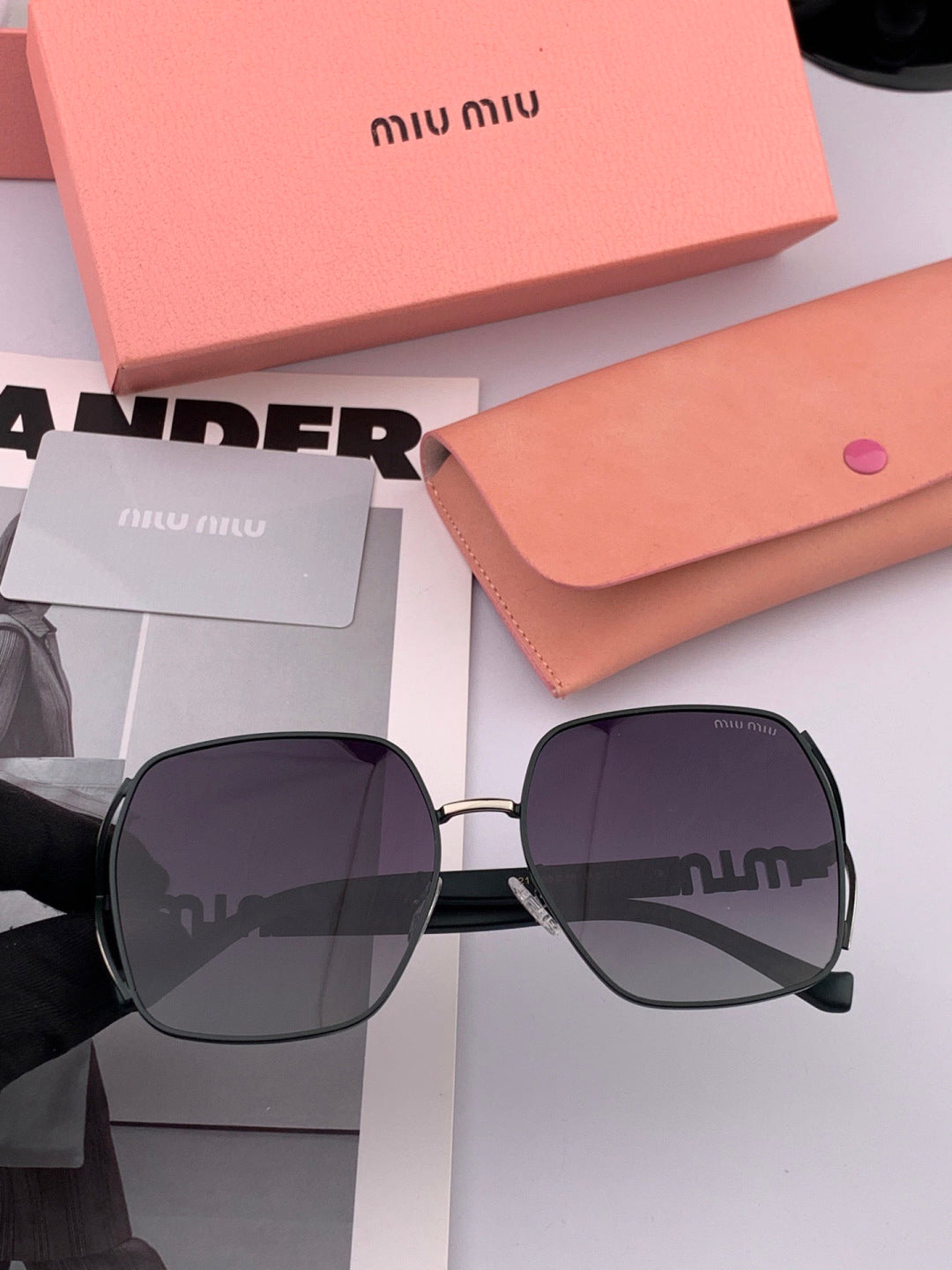 Miu Miu M1321 Fashion Gray Lens Sunglasses for Men & Women - detail image 2