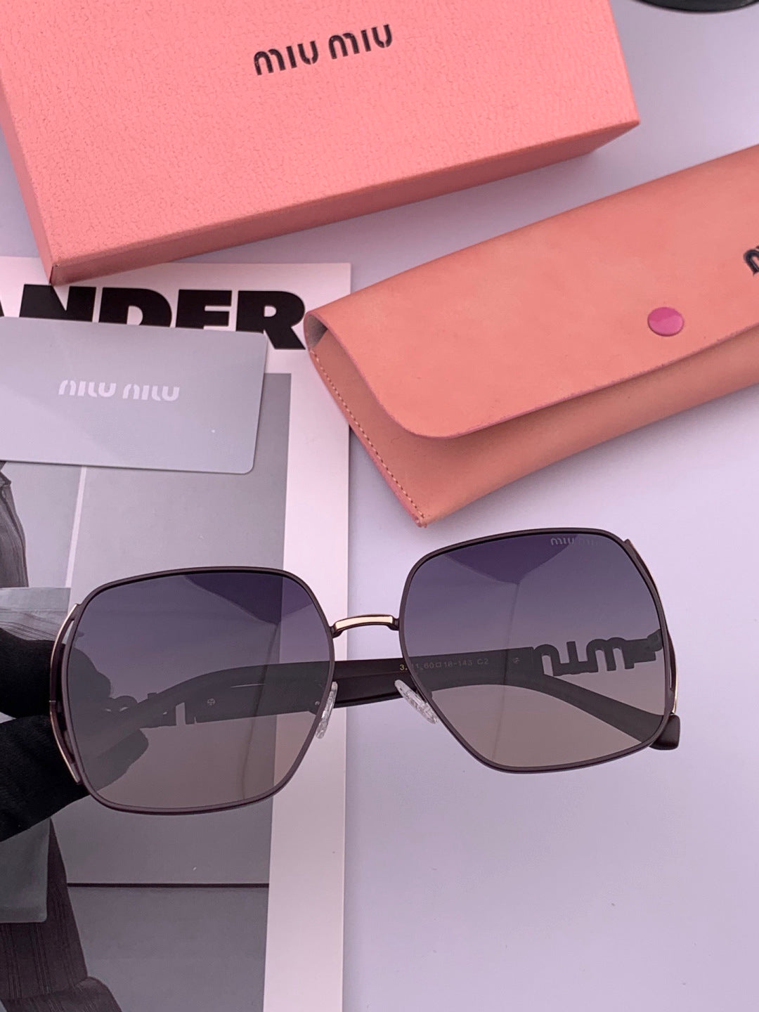 Miu Miu M1321 Fashion Gray Lens Sunglasses for Men & Women