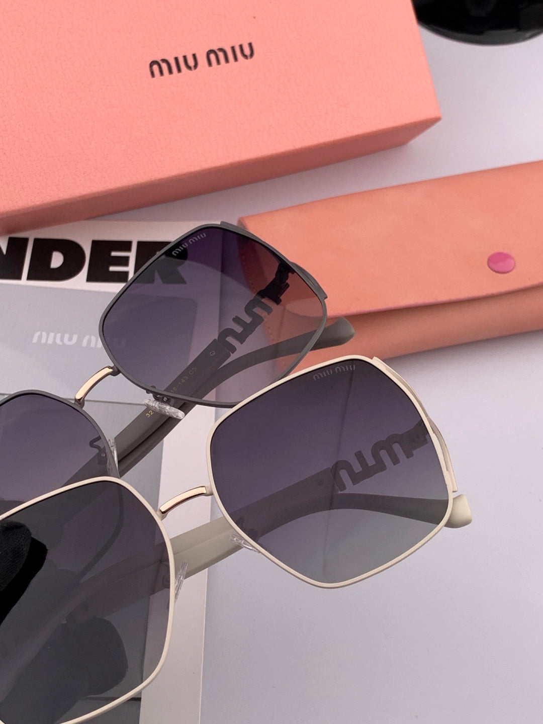 Miu Miu M1321 Fashion Gray Lens Sunglasses for Men & Women - detail image 6