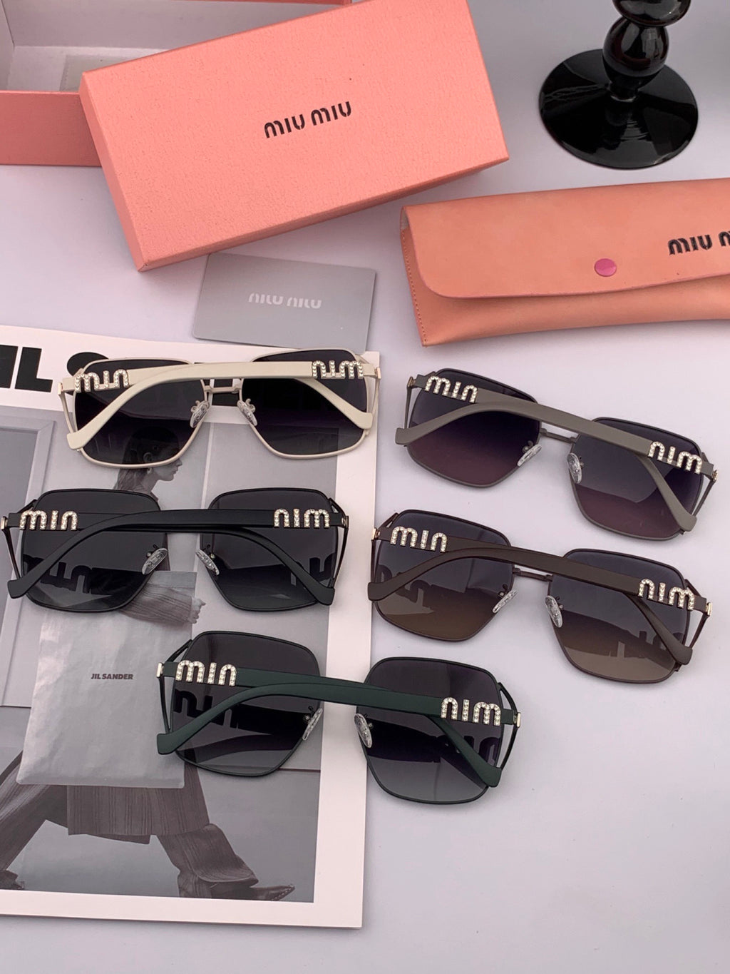 Miu Miu M1321 Fashion Gray Lens Sunglasses for Men & Women - detail image 7