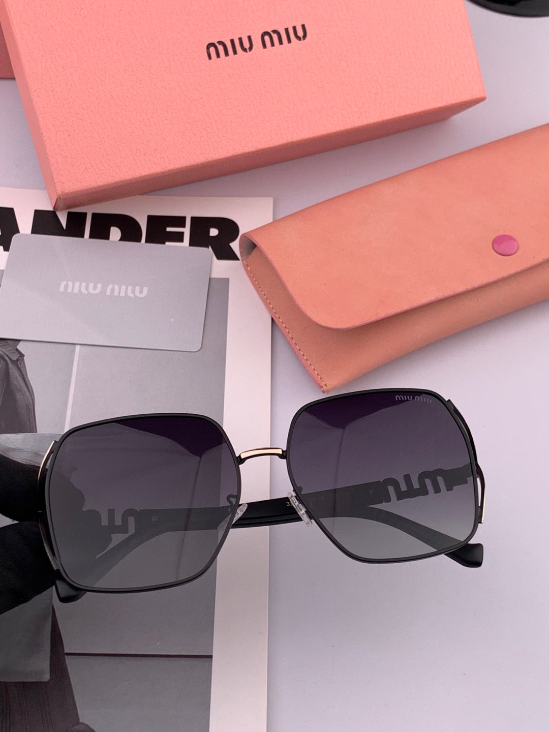 Miu Miu M1321 Fashion Gray Lens Sunglasses for Men & Women - detail image 3