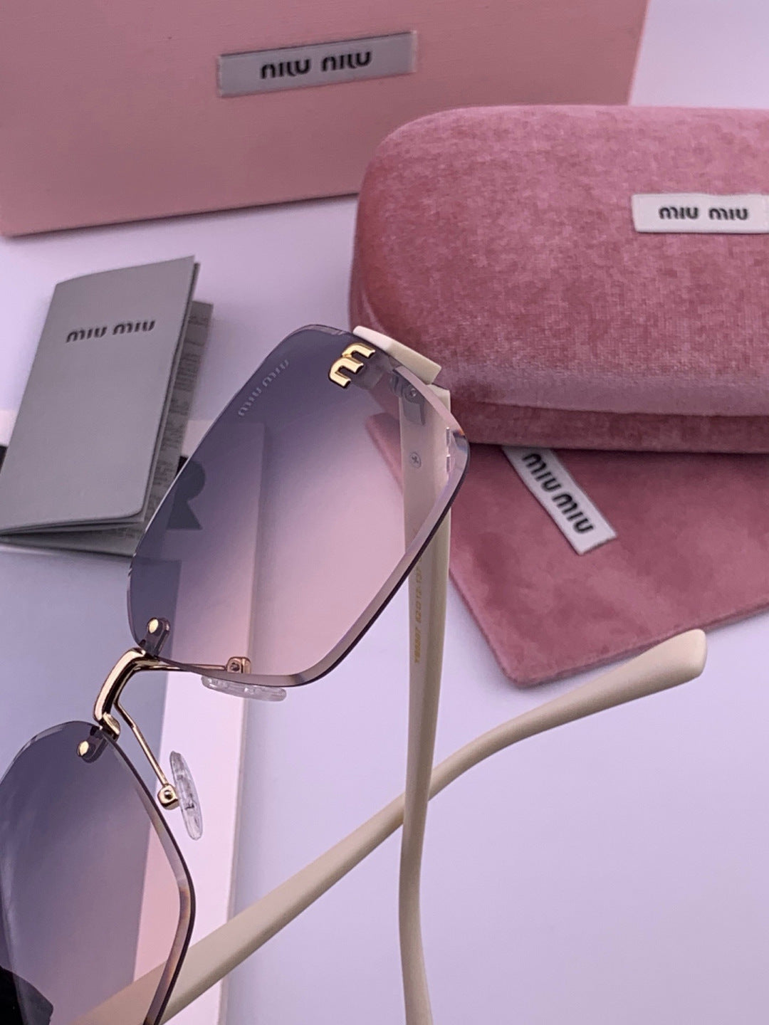 Miu Miu M7550 Fashion Red Lens Sunglasses for Men & Women - detail image 5