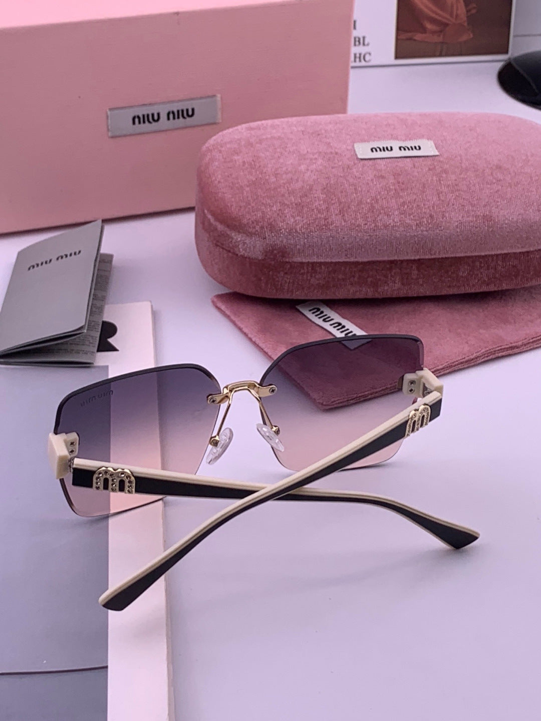 Miu Miu M7550 Fashion Red Lens Sunglasses for Men & Women - detail image 4