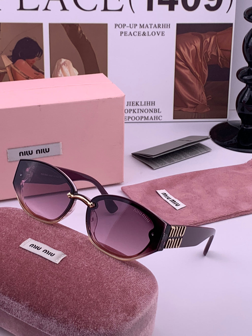 Miu Miu M7350 Fashion Purple Lens Sunglasses for Men & Women - detail image 2