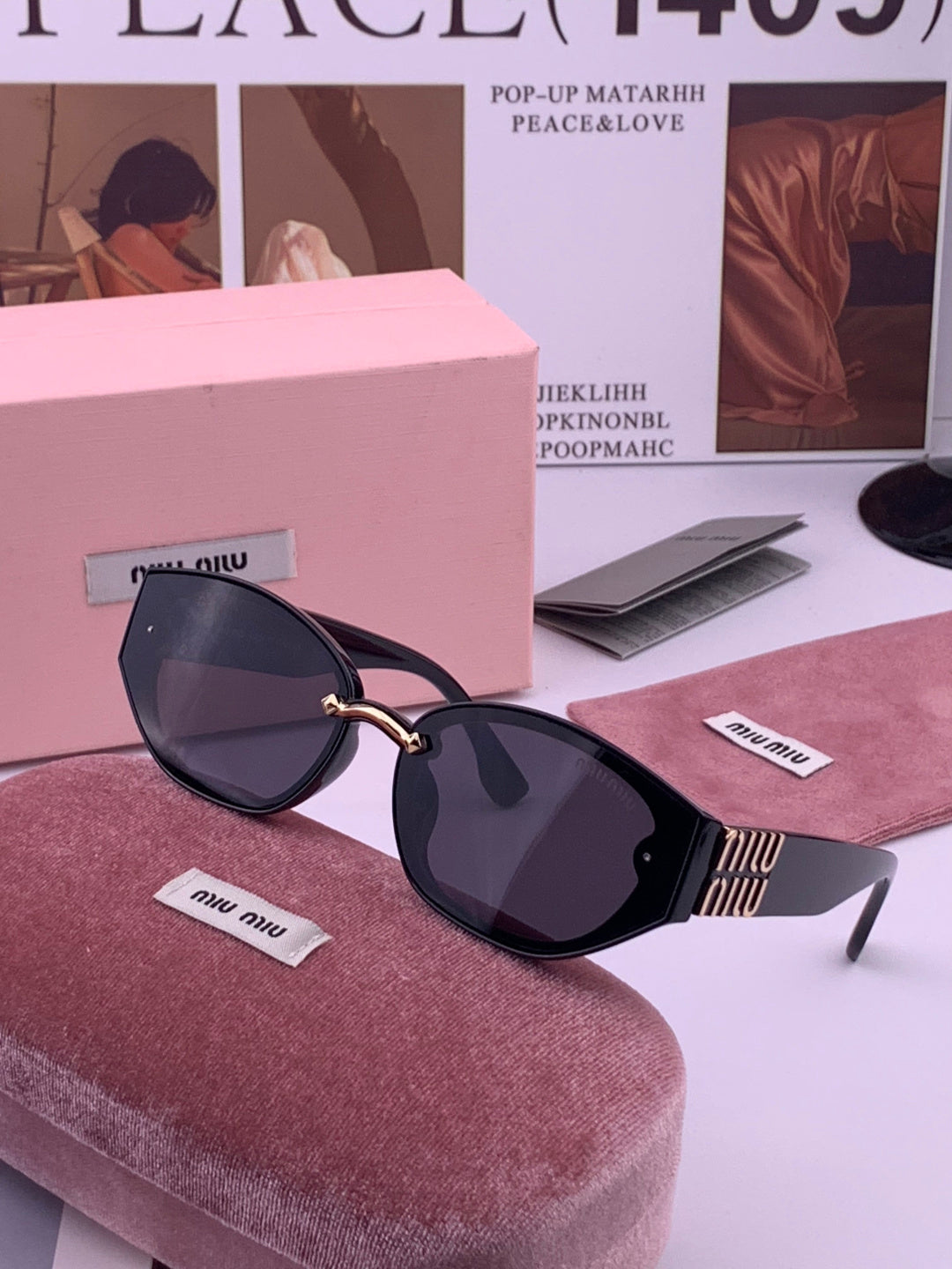 Miu Miu M7350 Fashion Black Lens Sunglasses for Men & Women - 487557 - detail image 2