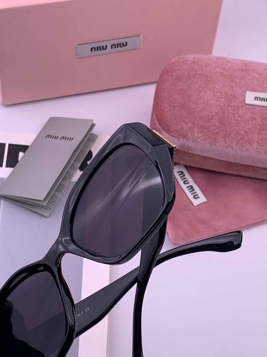 Miu Miu M1310 Fashion Black Lens Sunglasses for Men & Women - detail image 5