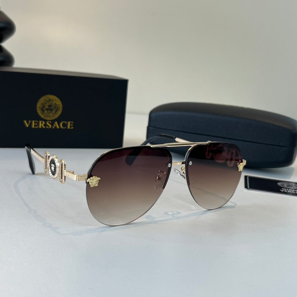 Versace Polarized Fashion Black Lens Sunglasses for Men & Women - 487833