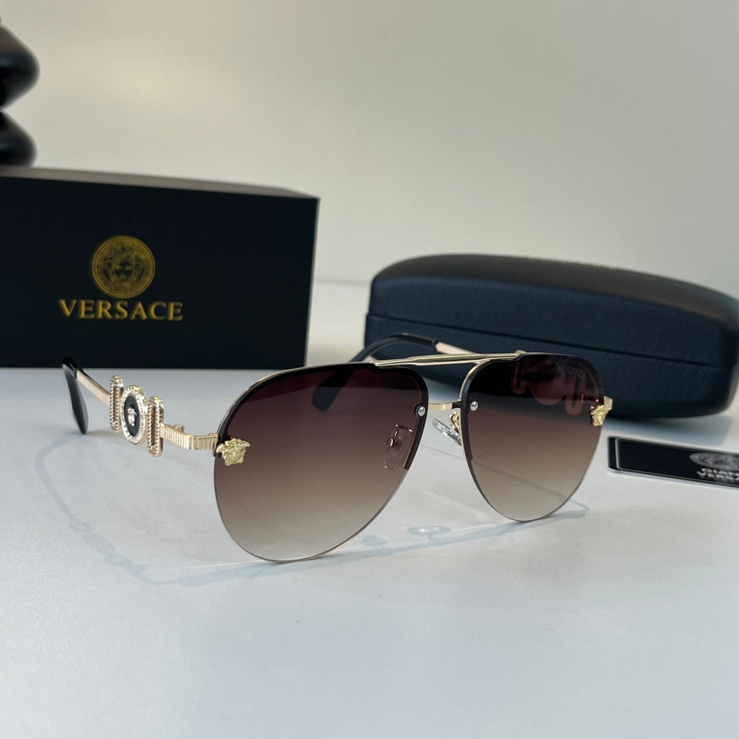 Versace Polarized Fashion Black Lens Sunglasses for Men & Women - 487833