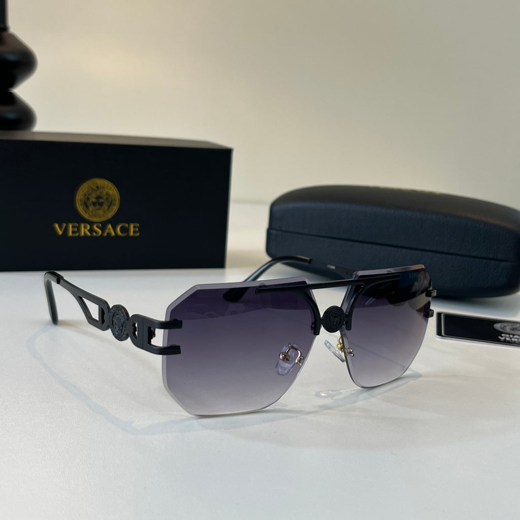 Versace Polarized Fashion Black Lens Sunglasses for Men & Women - 487834