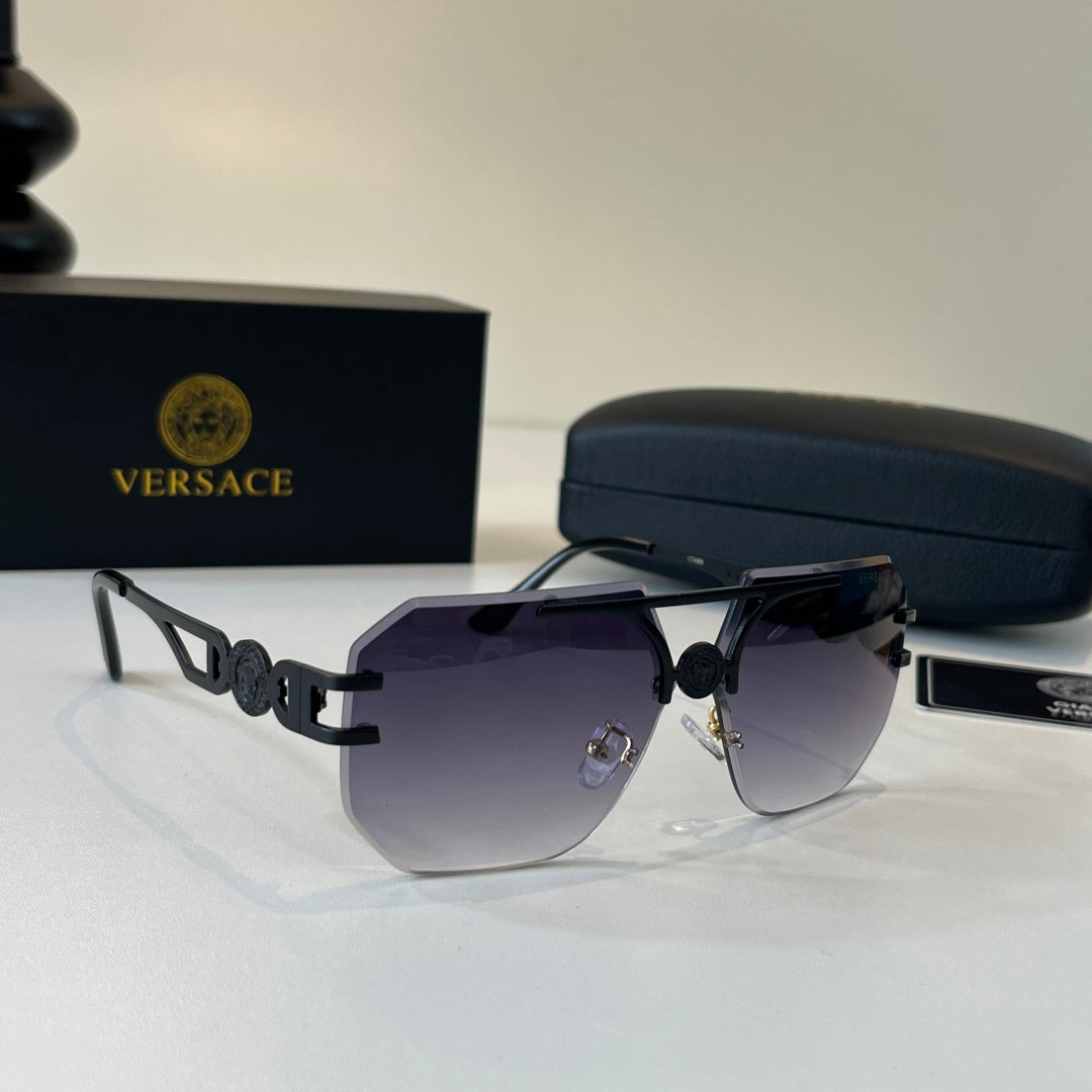 Versace Polarized Fashion Black Lens Sunglasses for Men & Women - 487834