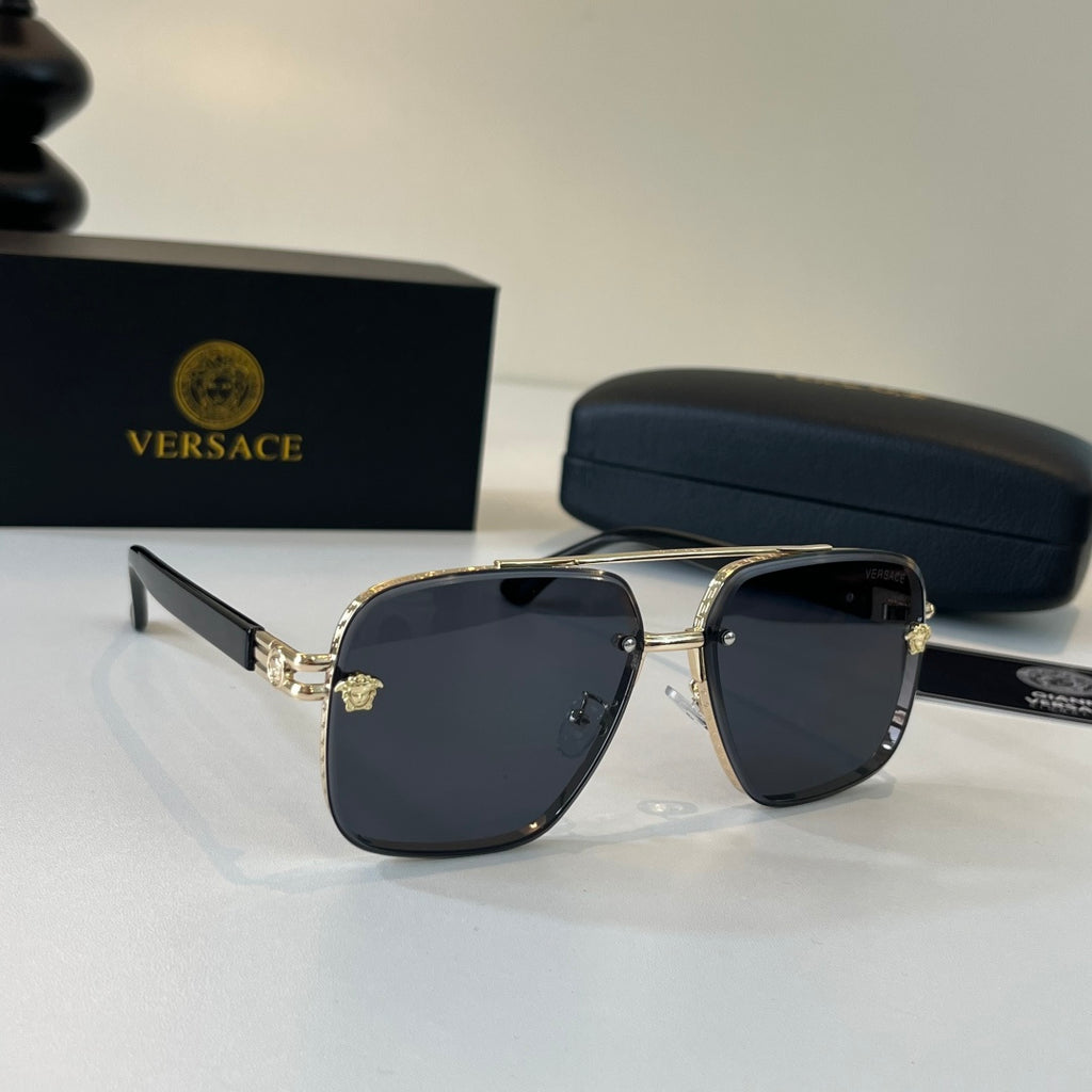 Versace Polarized Fashion Black Lens Sunglasses for Men & Women - 487836