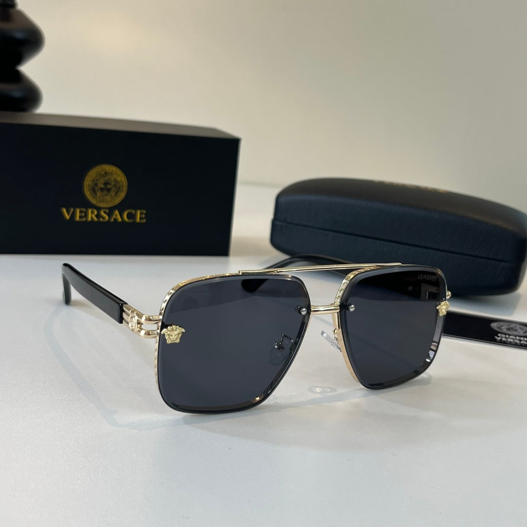 Versace Polarized Fashion Black Lens Sunglasses for Men & Women - 487836