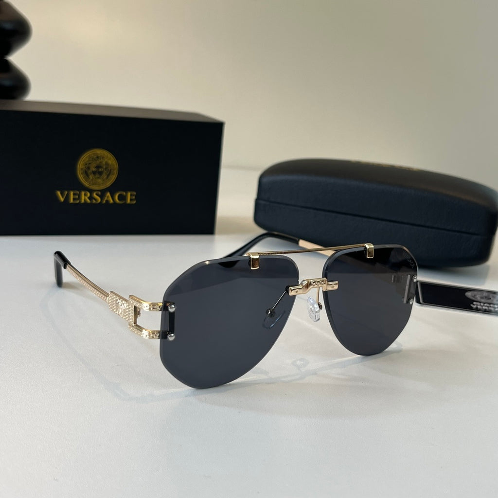 Versace Polarized Fashion Black Lens Sunglasses for Men & Women - 487837