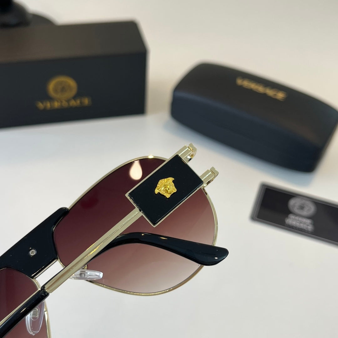 Versace Polarized Fashion Black Lens Sunglasses for Men & Women - detail image 7