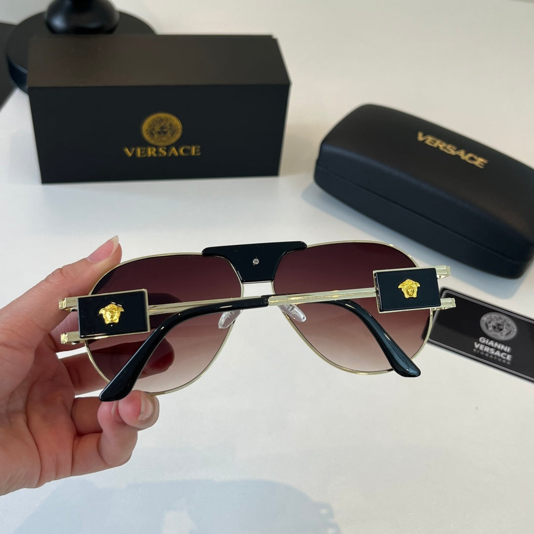 Versace Polarized Fashion Black Lens Sunglasses for Men & Women - detail image 6