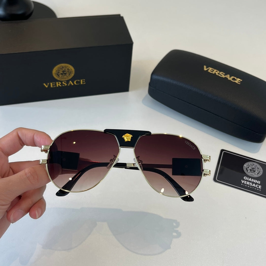 Versace Polarized Fashion Black Lens Sunglasses for Men & Women - detail image 4