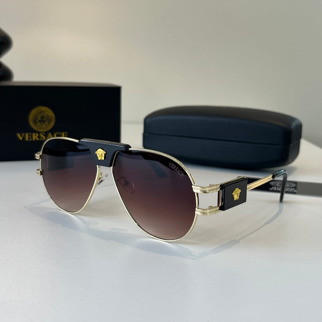 Versace Polarized Fashion Black Lens Sunglasses for Men & Women - detail image 3