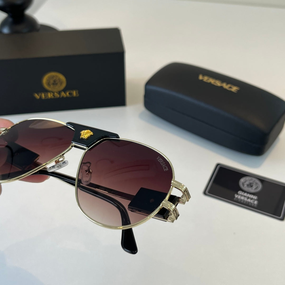 Versace Polarized Fashion Black Lens Sunglasses for Men & Women - detail image 5