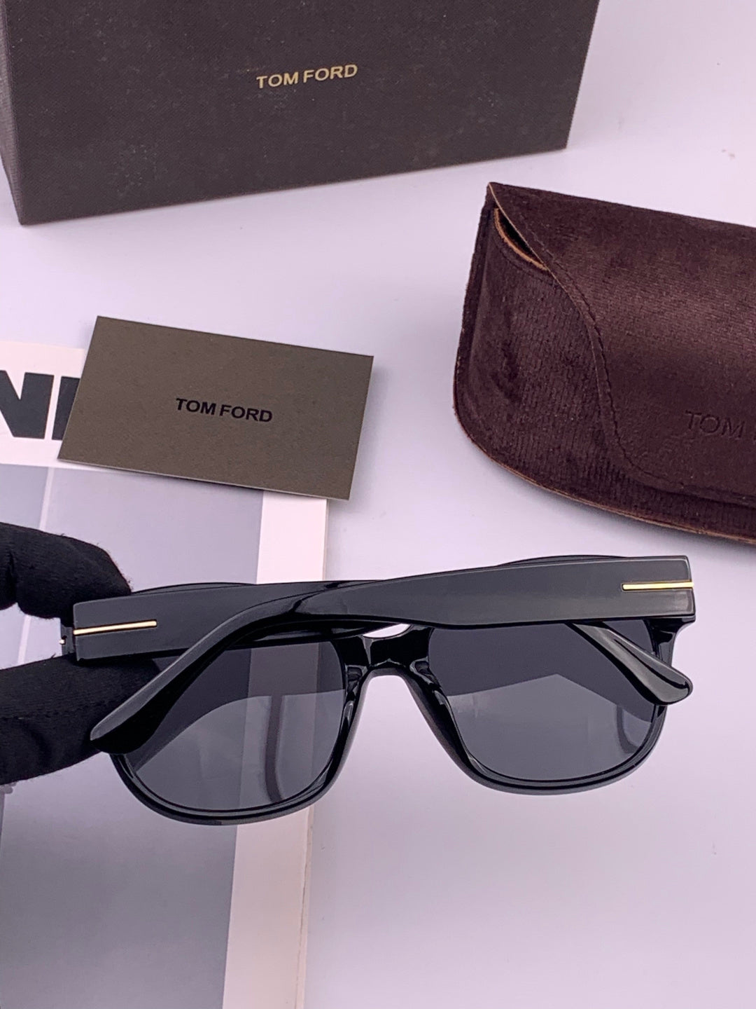 Tom Ford TF1220 Polarized Fashion Black Lens Sunglasses for Men & Women - detail image 5
