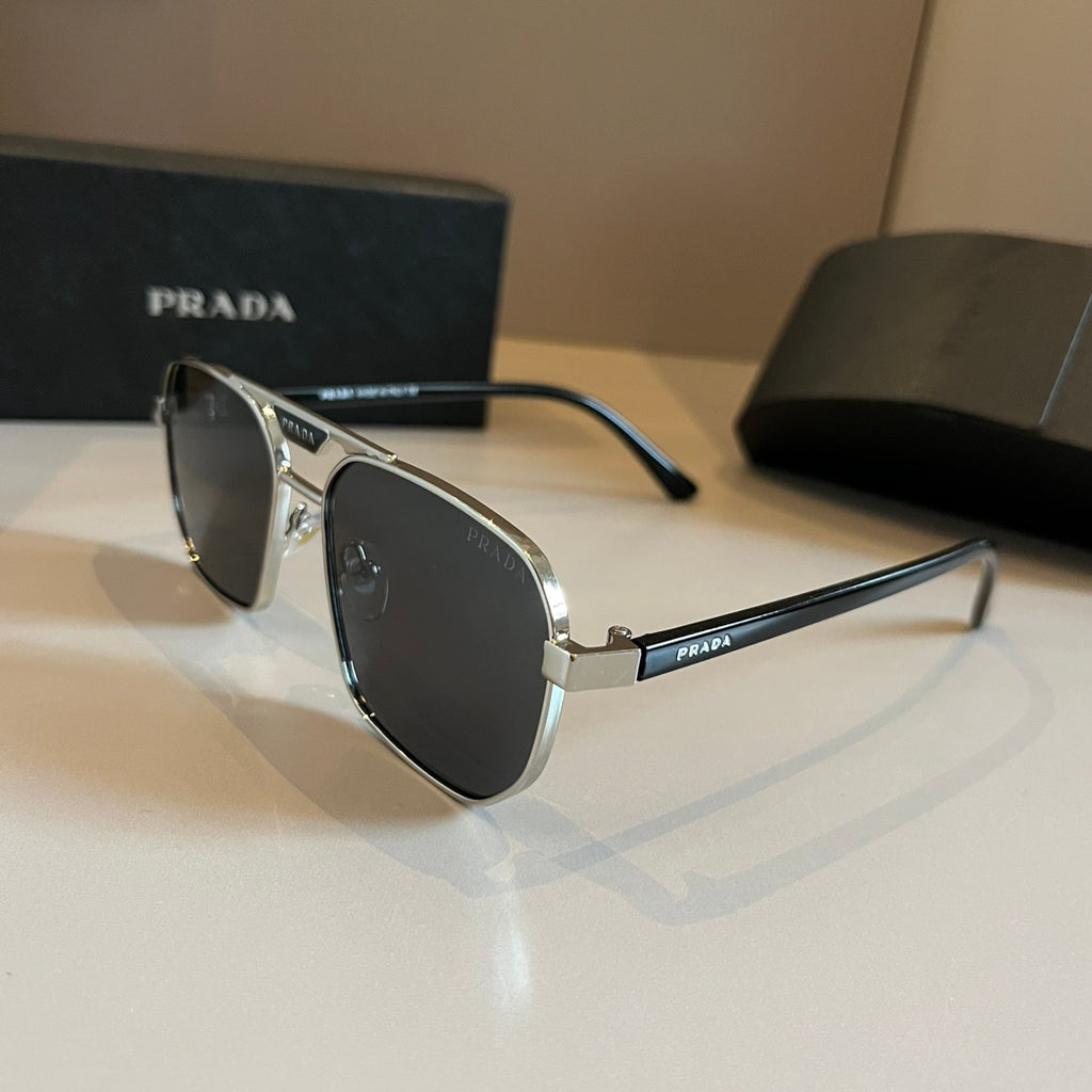 Prada Polarized Fashion Silver Lens Sunglasses for Men - 998136 - detail image 3