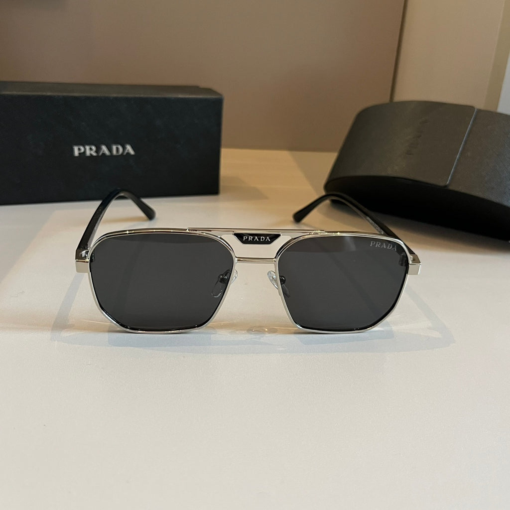Prada Polarized Fashion Silver Lens Sunglasses for Men - 998136 - detail image 2