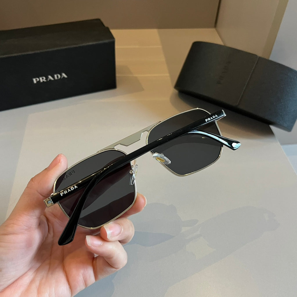 Prada Polarized Fashion Silver Lens Sunglasses for Men - 998136 - detail image 7