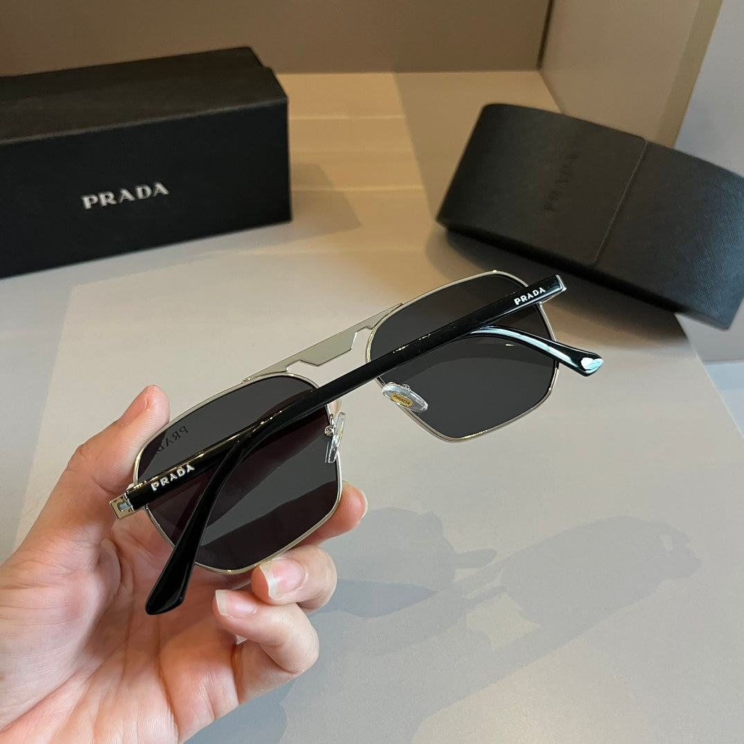 Prada Polarized Fashion Silver Lens Sunglasses for Men - 998136 - detail image 7