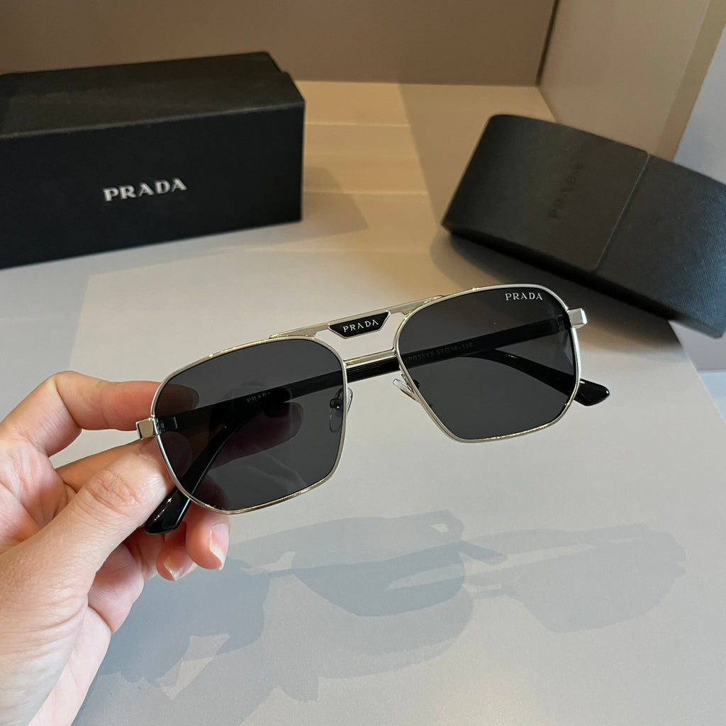 Prada Polarized Fashion Silver Lens Sunglasses for Men - 998136 - detail image 5