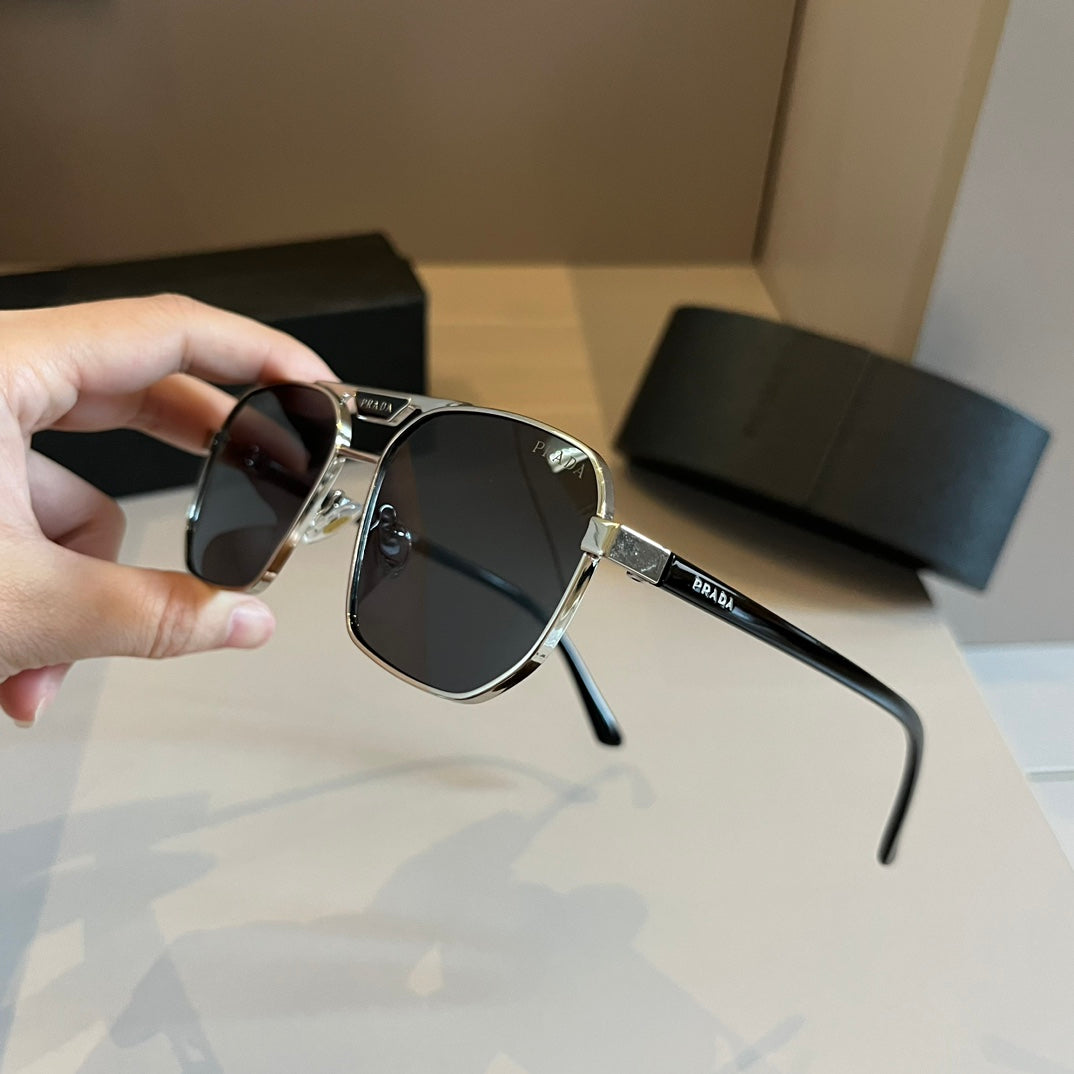Prada Polarized Fashion Silver Lens Sunglasses for Men - 998136 - detail image 4