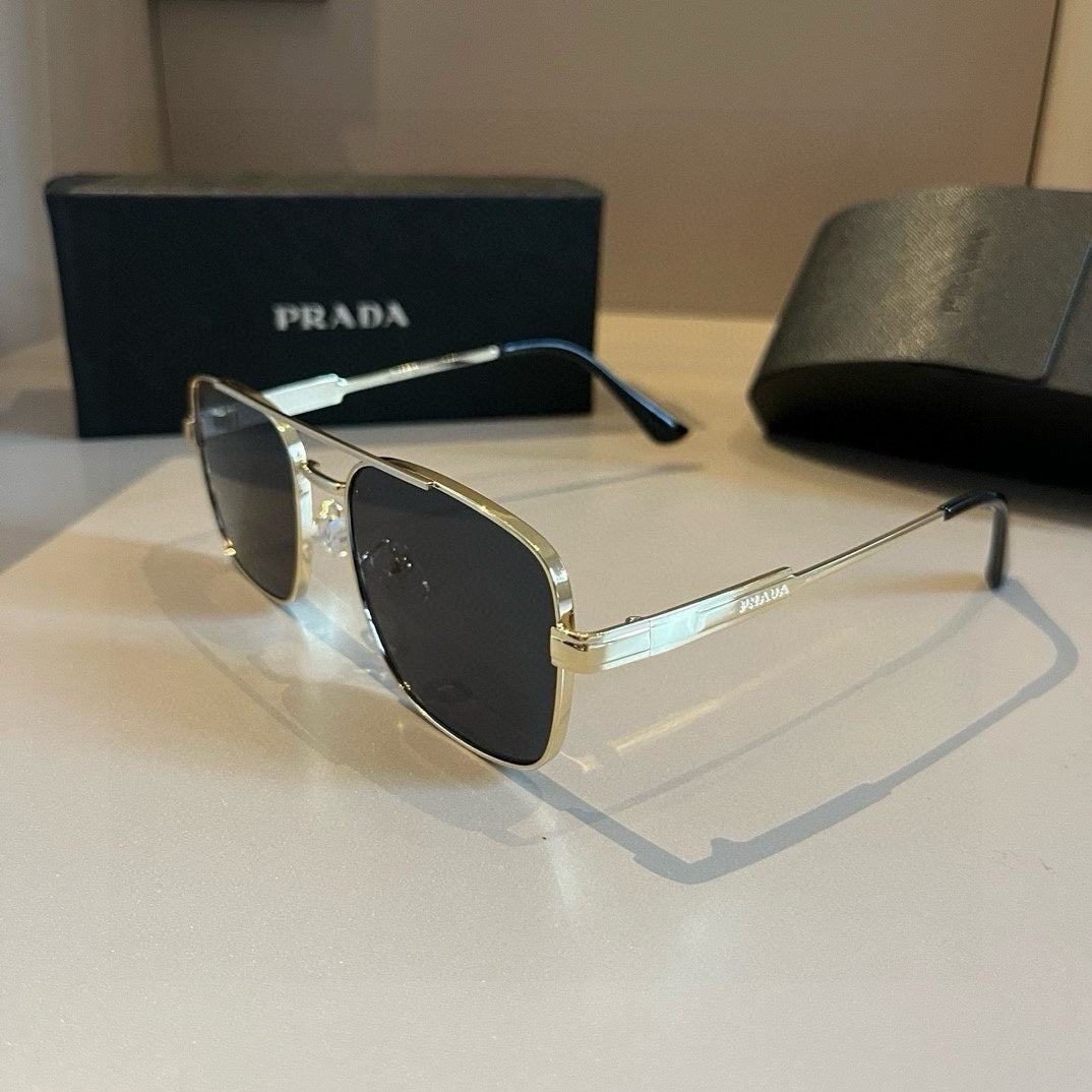 Prada Polarized Fashion Gold Lens Sunglasses for Men - 998138 - detail image 2