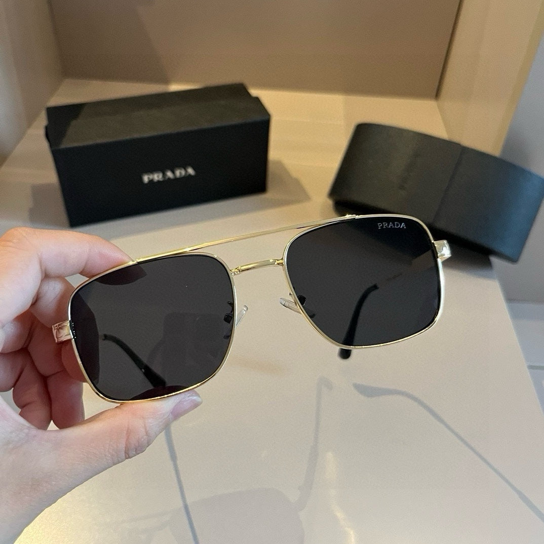 Prada Polarized Fashion Gold Lens Sunglasses for Men - 998138 - detail image 4