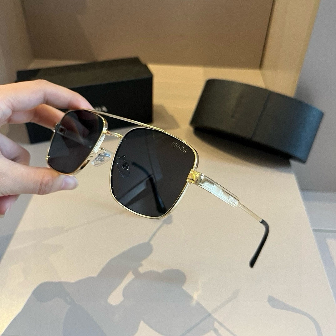 Prada Polarized Fashion Gold Lens Sunglasses for Men - 998138 - detail image 3