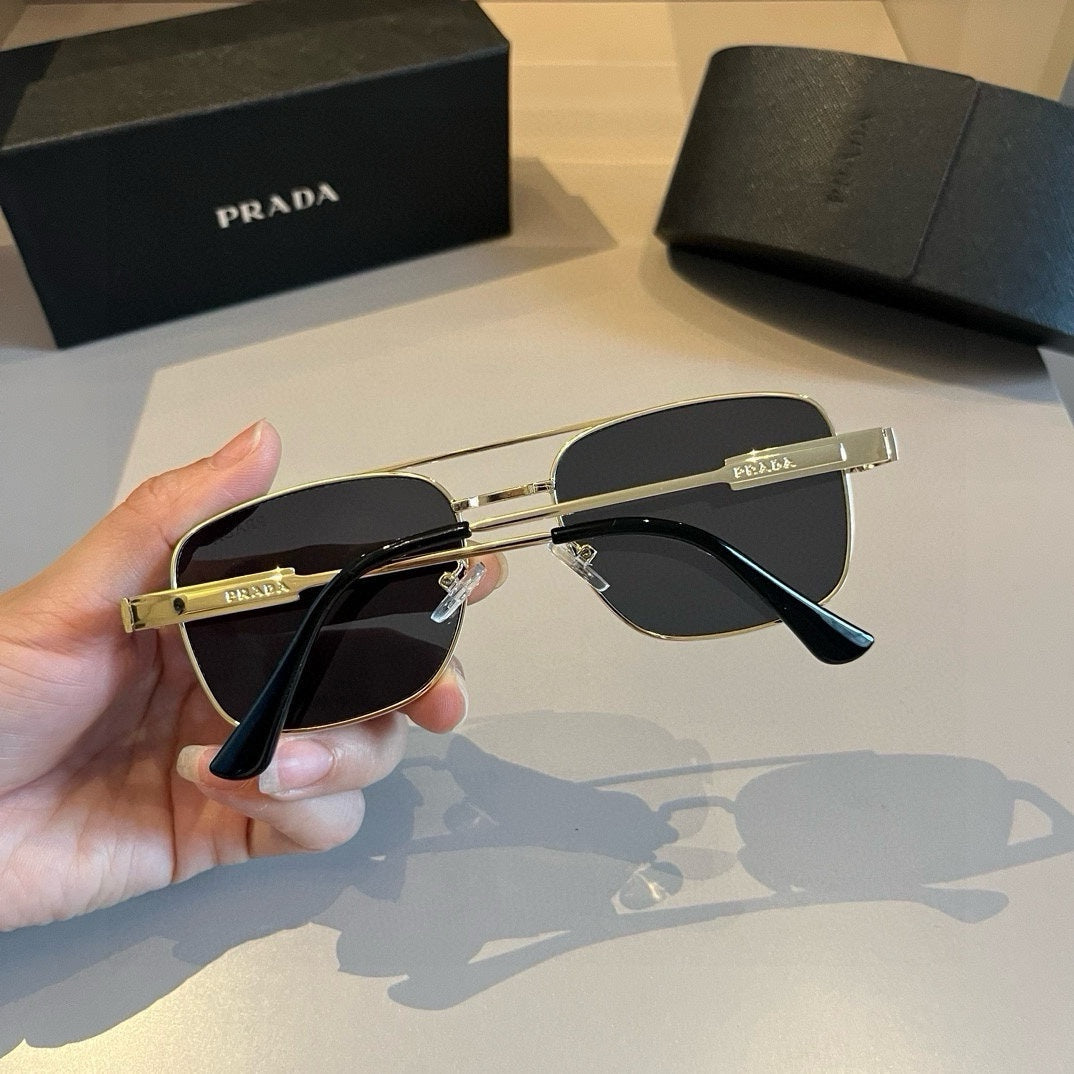Prada Polarized Fashion Gold Lens Sunglasses for Men - 998138 - detail image 7